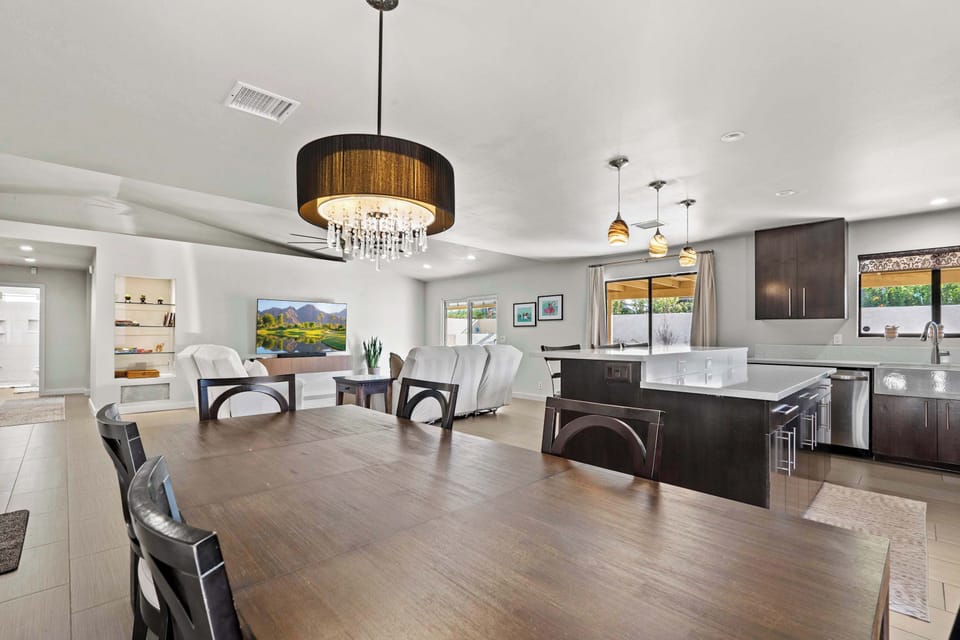 Enjoy meals together at the dining table for 6