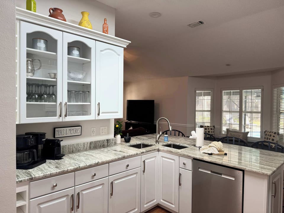 Kitchen with window bench seat