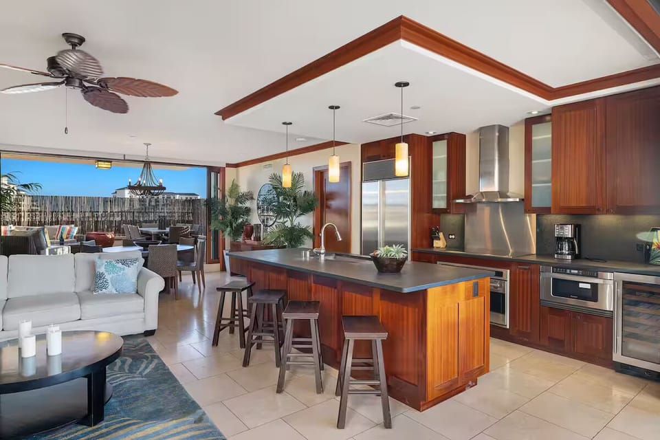 Kitchen, living and east lanai