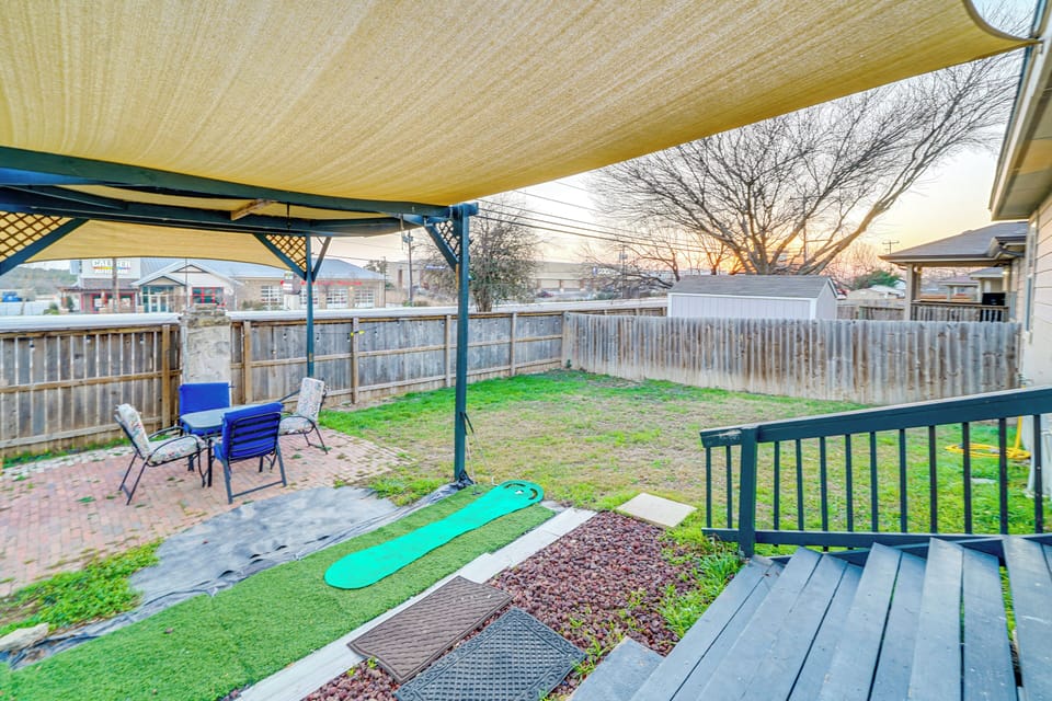 Fenced-In Yard | Outdoor Dining Area | Single-Story Home