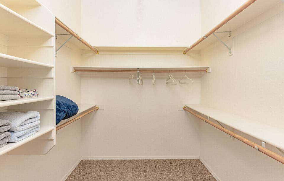 Spacious walk-in closet—unpack, settle in, and feel right at home.
