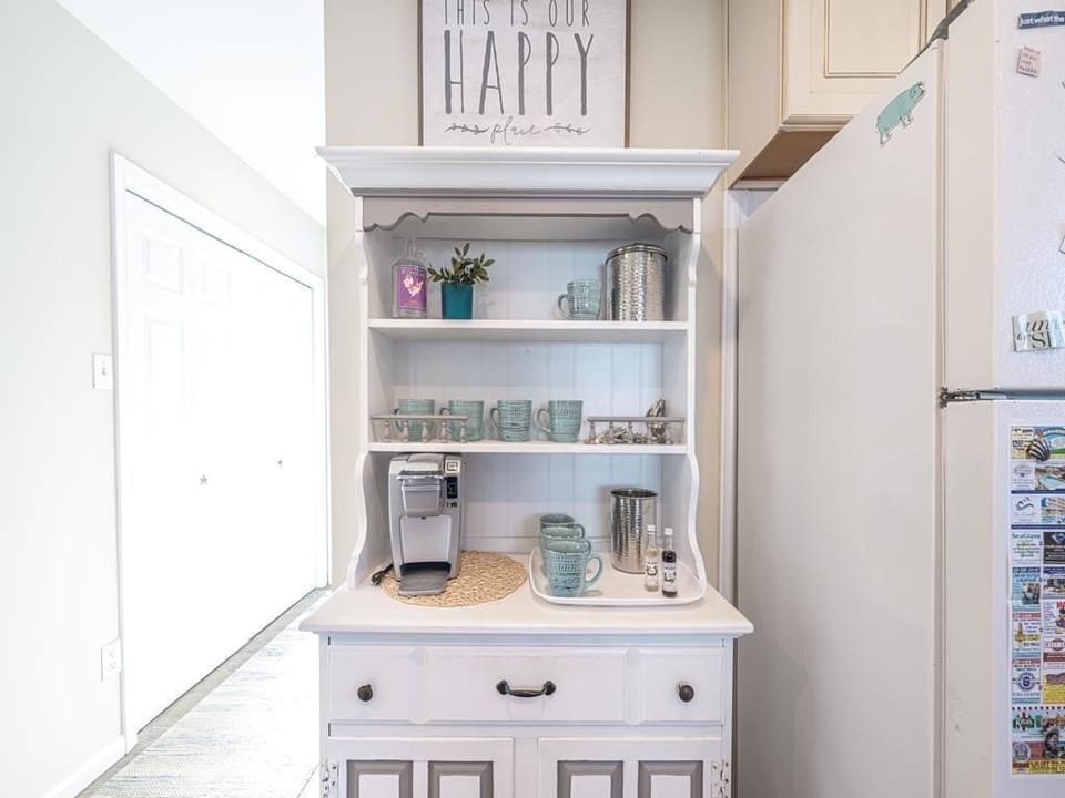 A neatly organized coffee nook for a perfect morning start.