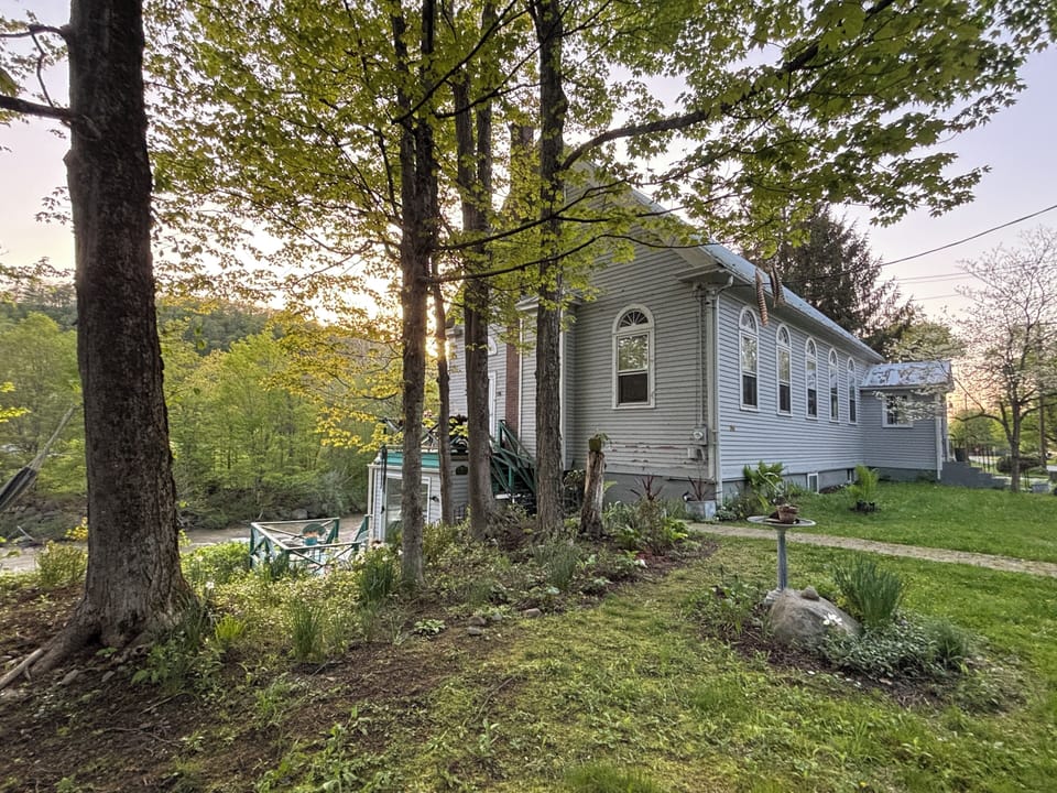 Spring is here. This is the shade garden with access to a trail created for you.