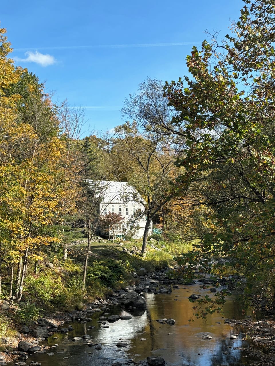 Fall view of the location.swimming hole on State Fidhing estuary