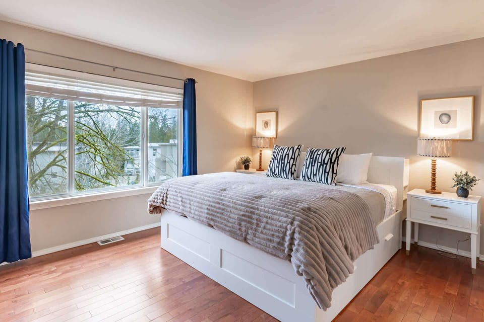 A master bedroom featuring a plush King bed for ultimate comfort.