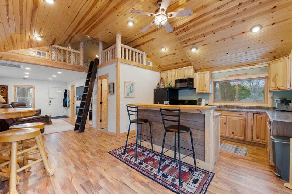 Well-equipped kitchen built for cooking, prepping & sharing meals.