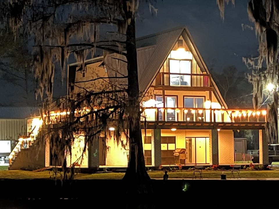 Front view of home facing the river.