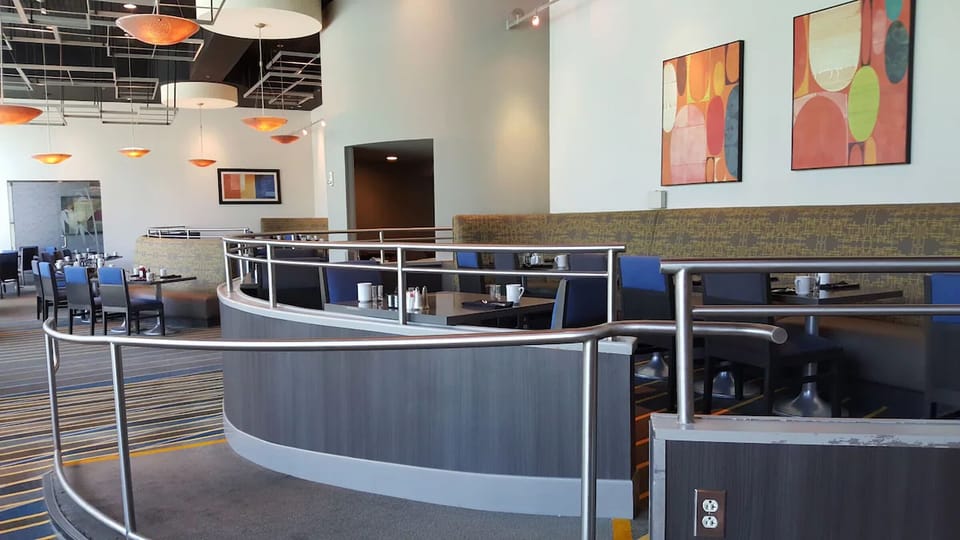Settle in for an easy meal with comfortable booth seating.