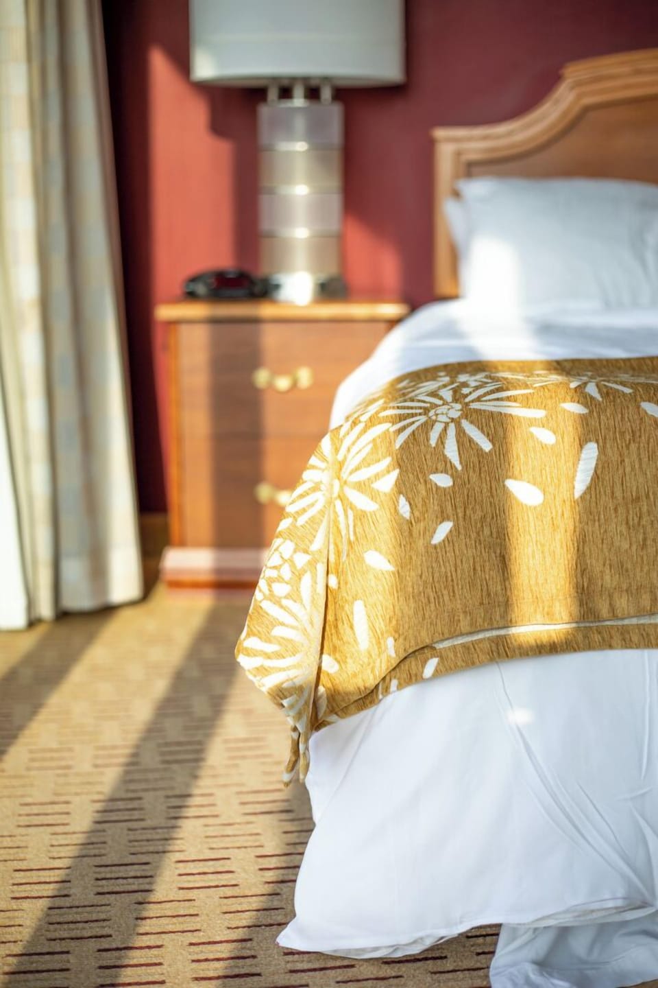 Sink into plush bedding after a long day exploring.