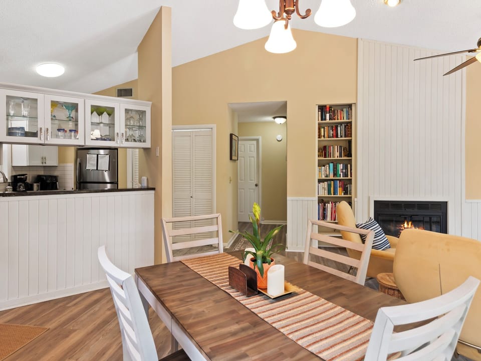 The open-concept Dining Area is perfect for enjoying a brightly-lit meal together.