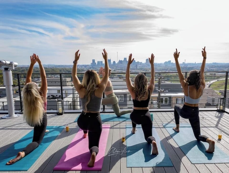 We offer private rooftop yoga classes with Nashville's best fitness instructors. 