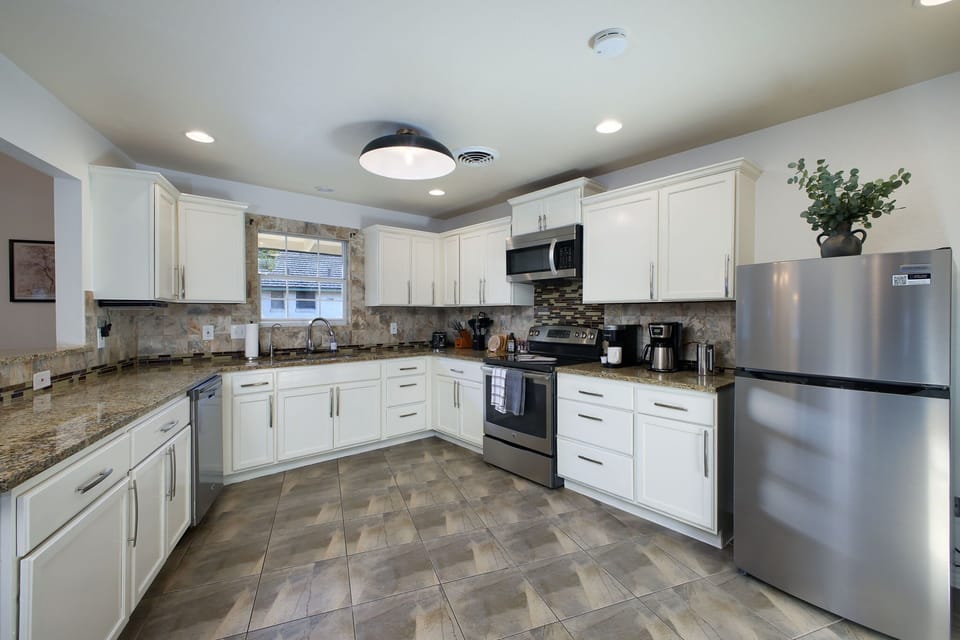 Our fully stocked kitchen