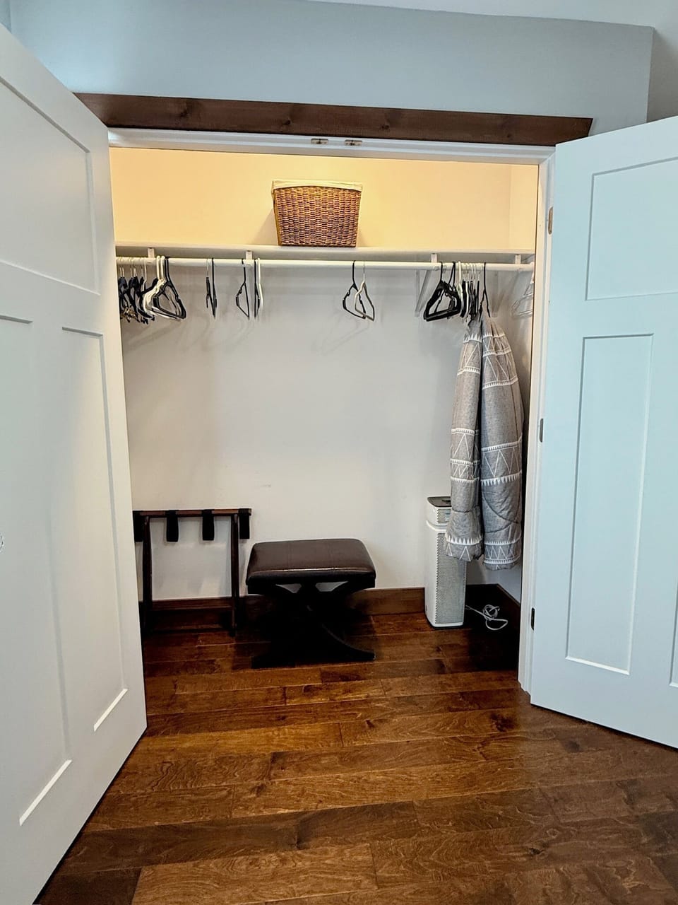 The north bedroom closet