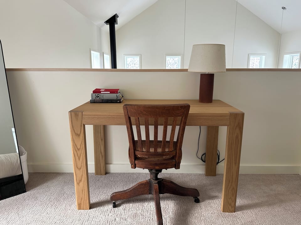 Workspace in upstairs loft