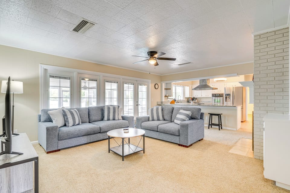 Property Interior | Single-Story Home | Free WiFi | Central A/C & Heating