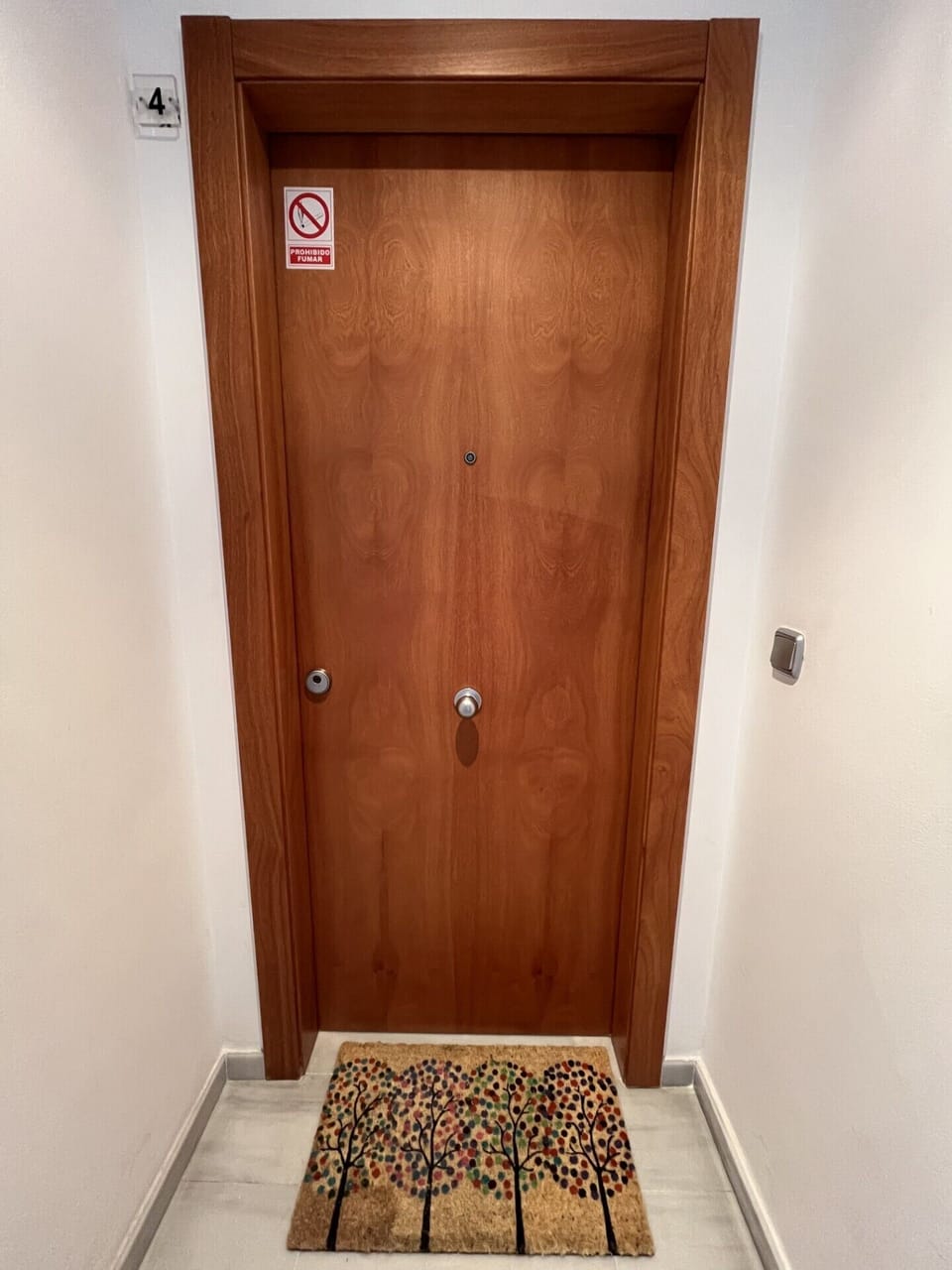 Front door from outside the apartment