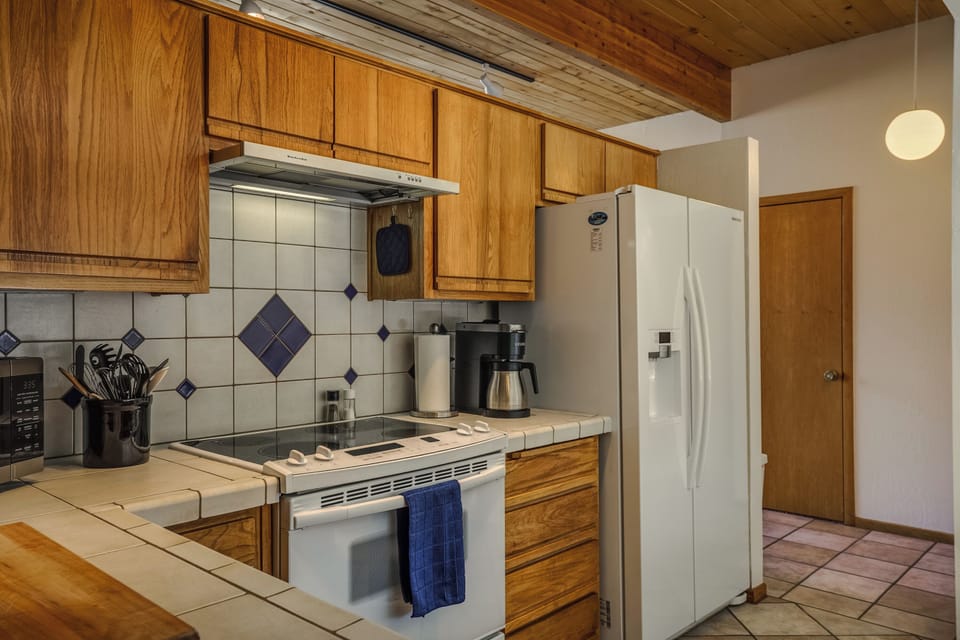 Kitchen with full size appliances.