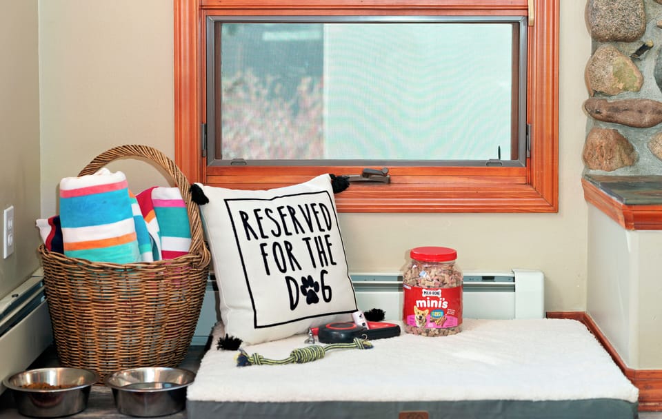 Furry friends are welcomed with everything they need for a tail-wagging stay.