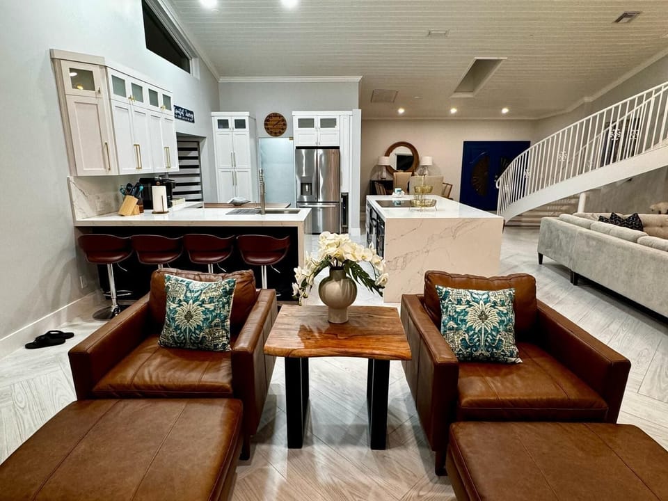 Seating Area and Kitchen