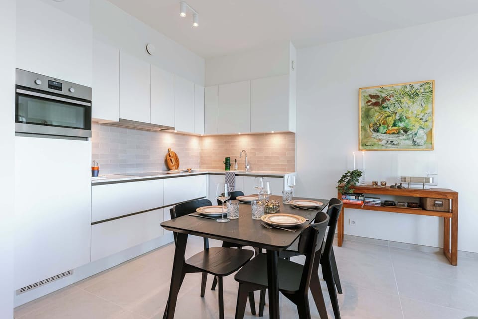 Dining area next to the open kitchen