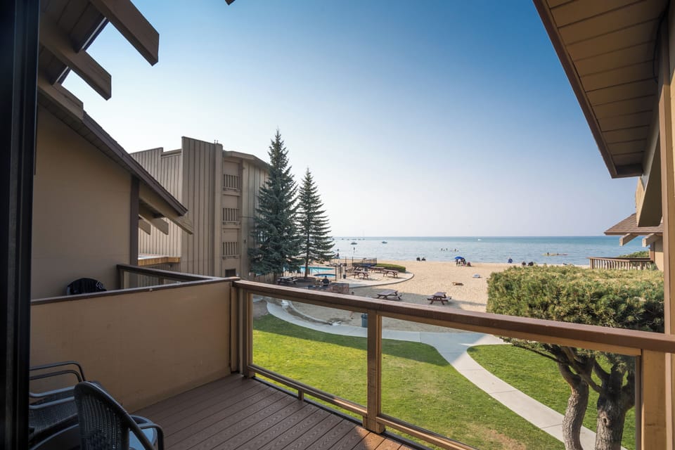 Sip morning coffee while soaking up sweeping beach views.