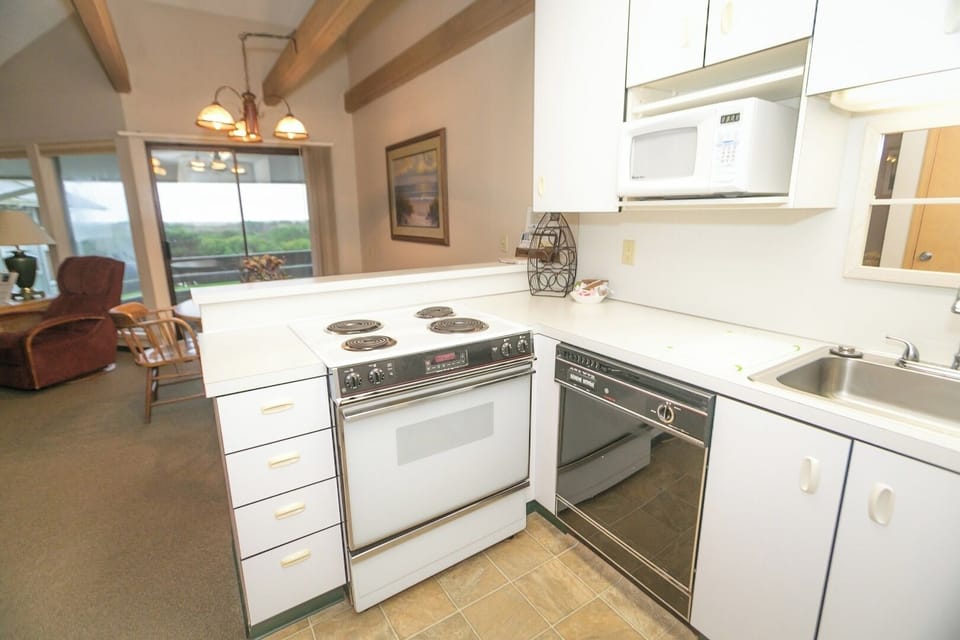 Cook with ease in a practical kitchen setup.