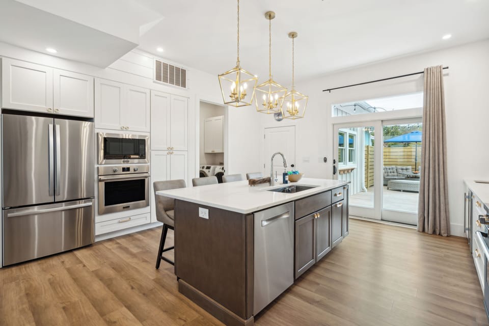 Sleek and modern kitchen.