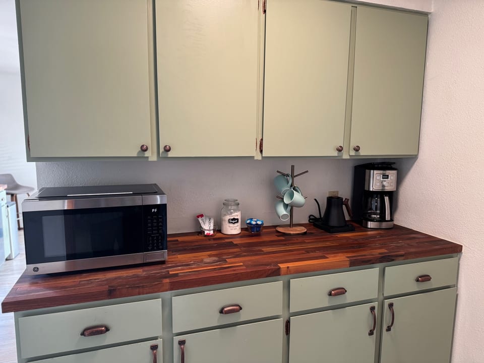 Breakfast/coffee nook.  We also provide tea...