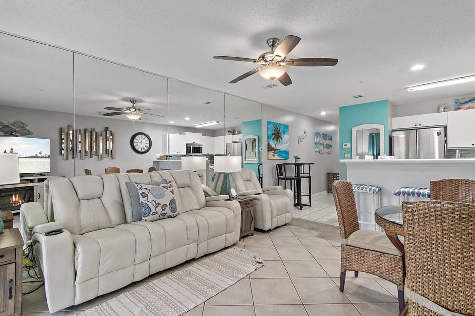 Plenty of seating makes this a cozy spot to gather.