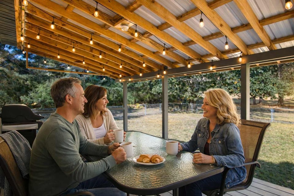 Morning coffee on the patio