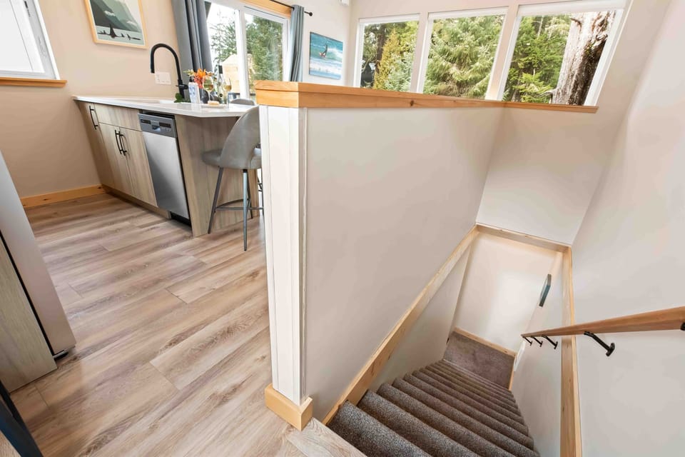 Stairs that take you to the second floor