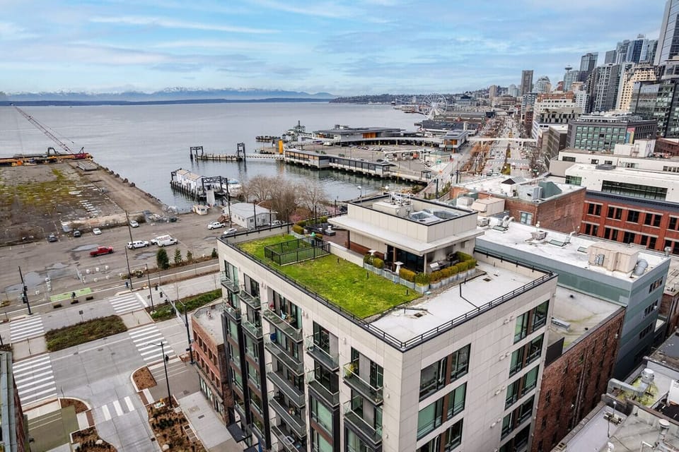 Views like none other from the building rooftop!
