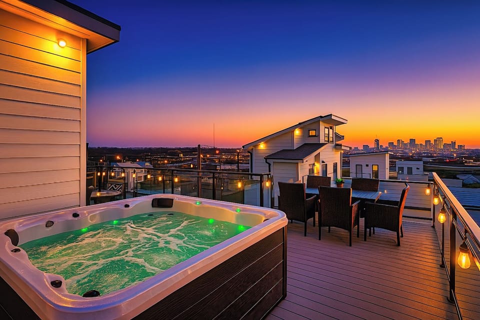 Hot tub with views
