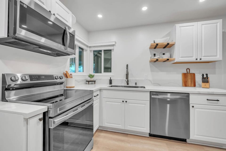 Fully stocked kitchen