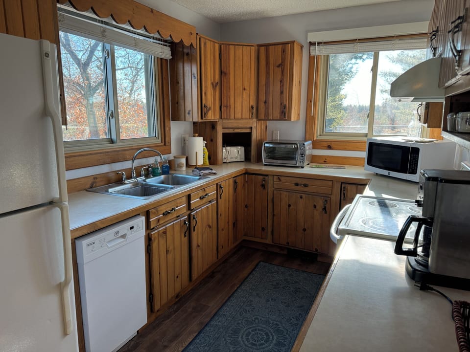 Galley kitchen. 
