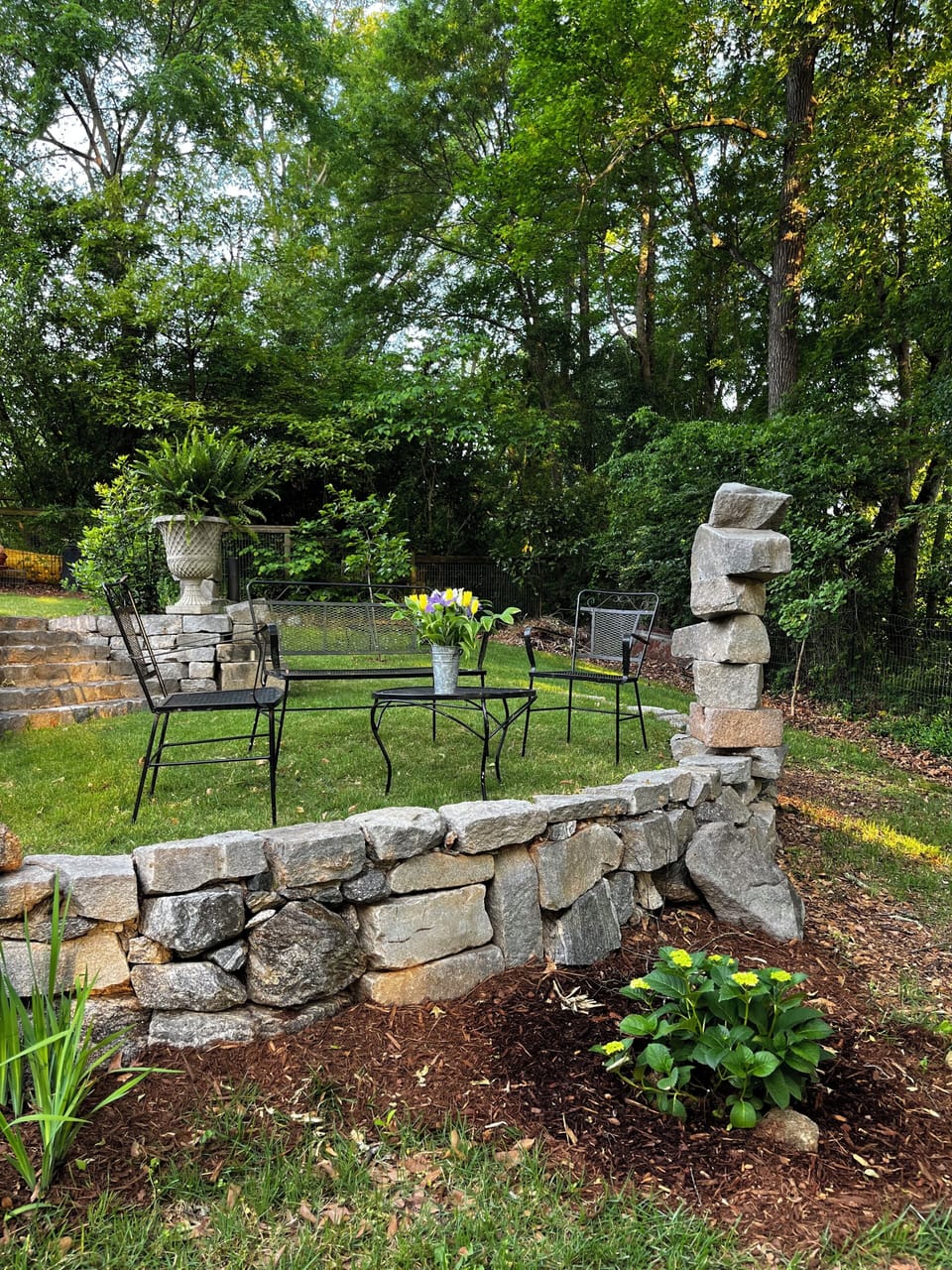 A view of the garden.