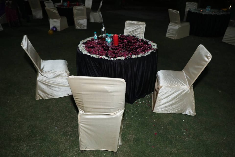 Outdoor banquet area