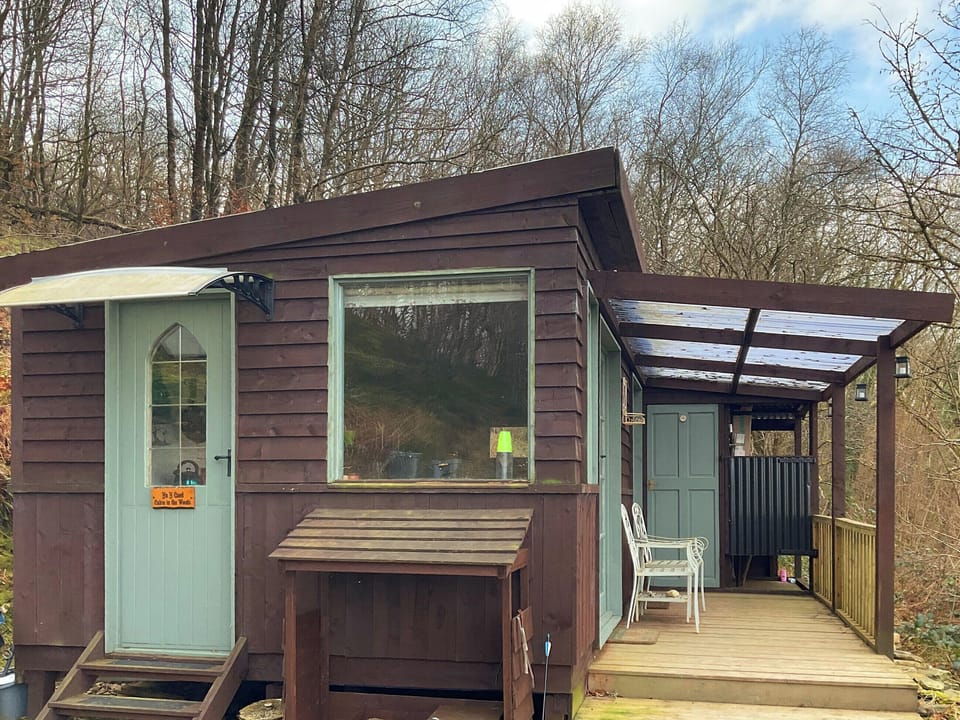 Exterior | The Cabin In The Woods - Tanyrallt Holidays Lets, Llanybydder, near Lampeter
