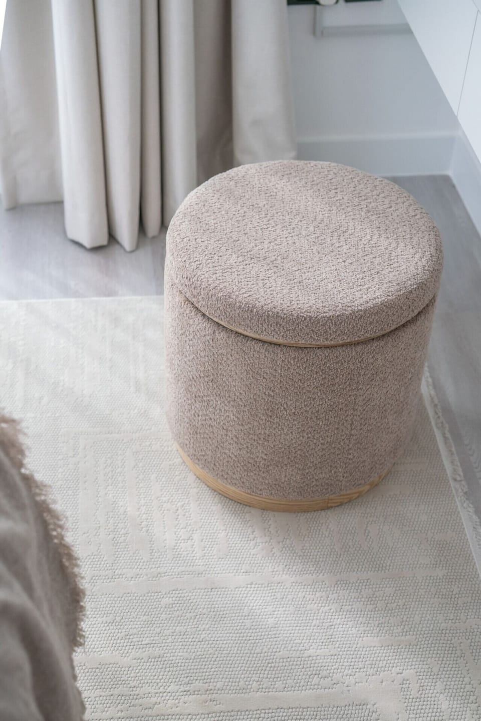 Vanity seat in the bedroom