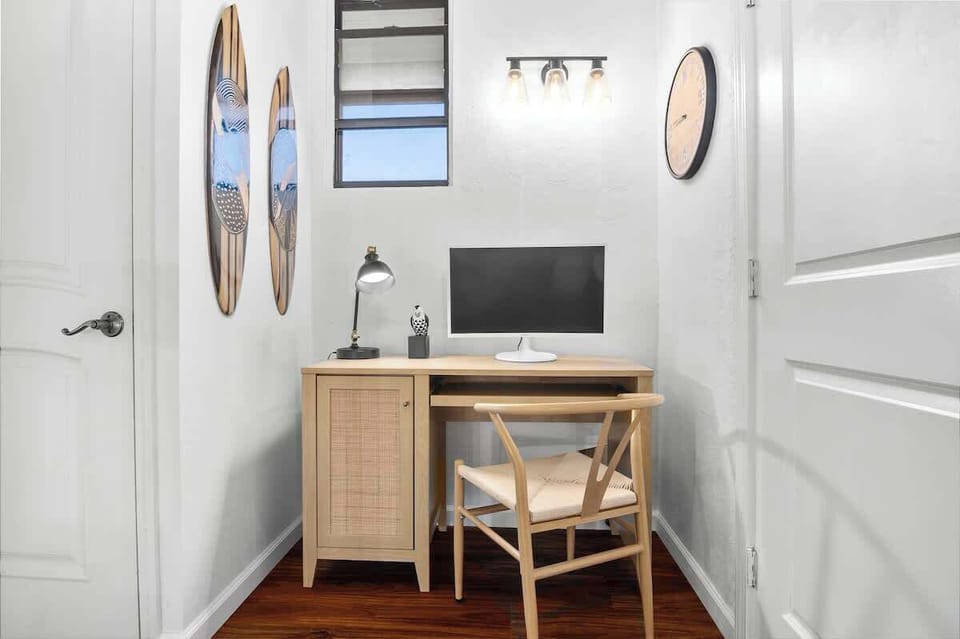 Perfect for Remote Work: With a comfortable chair and ample desk space, this workspace is ideal for those working remotely or needing a quiet spot to focus.