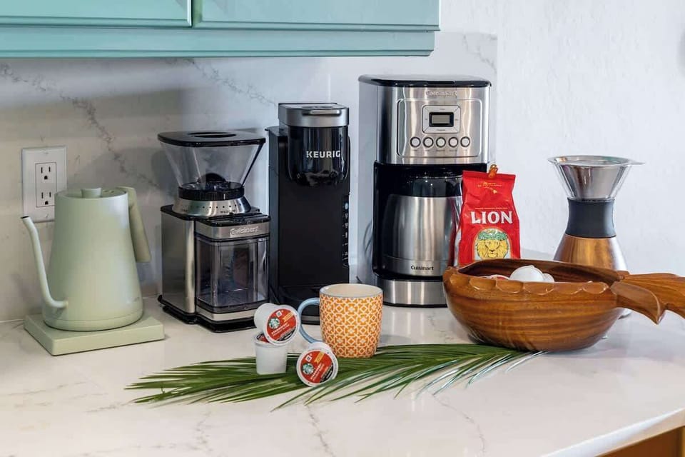 Coffee Station:  Coffee station with a coffee maker for your morning brew or afternoon pick-me-up
