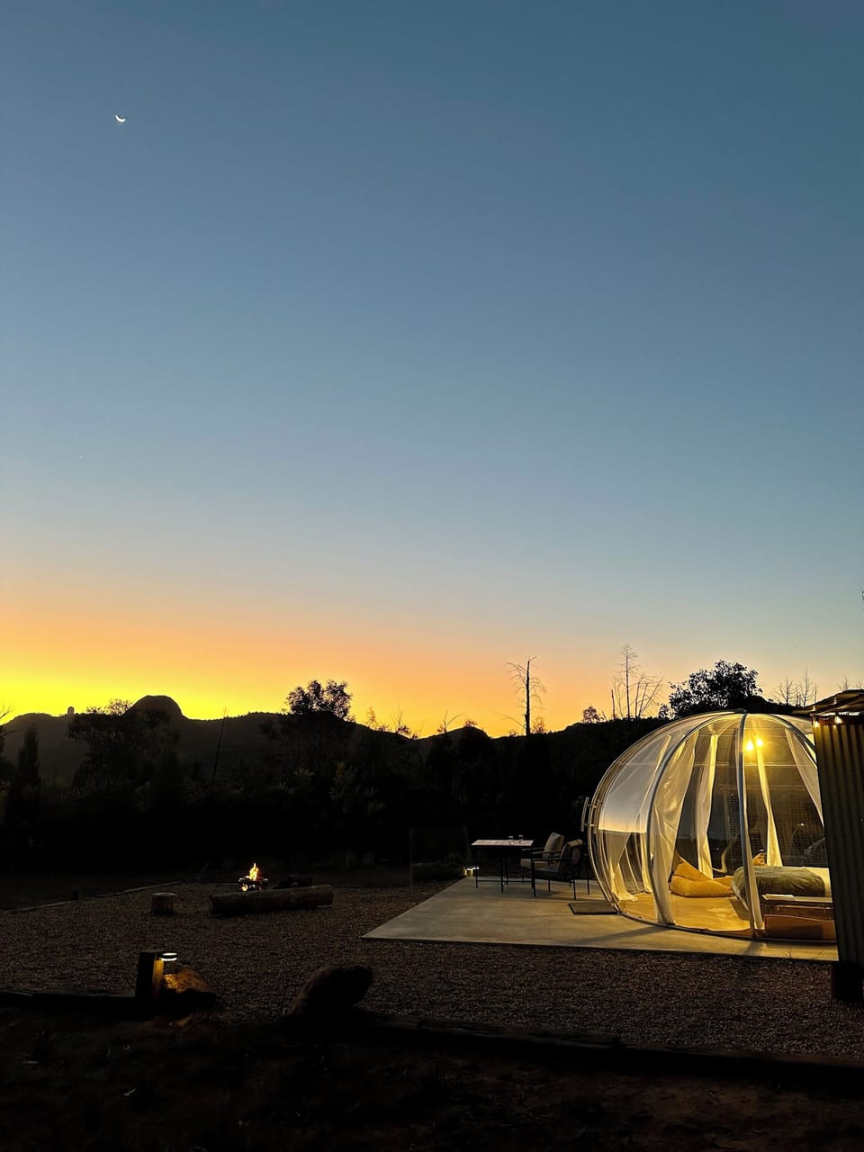 A peaceful bubble escape made for sunset moments