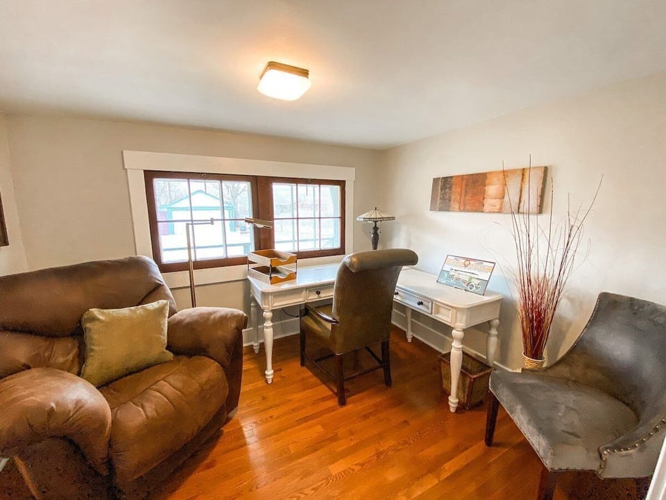 Fast WiFi and a dedicated desk provide a reliable setup for remote work or school needs.