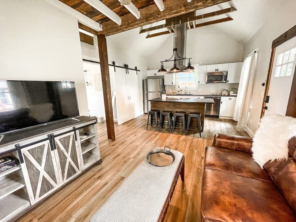 Stream your favorite shows on Netflix, Hulu, Disney Plus in the cozy living room