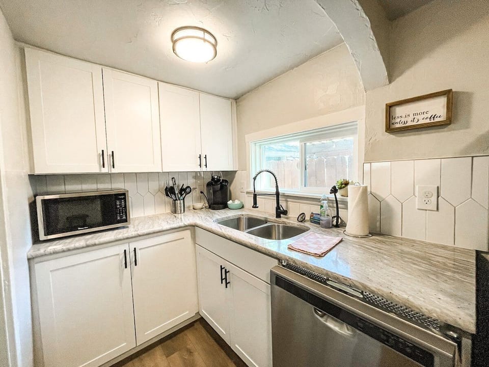 Cook your favorite meal in the well stocked kitchen