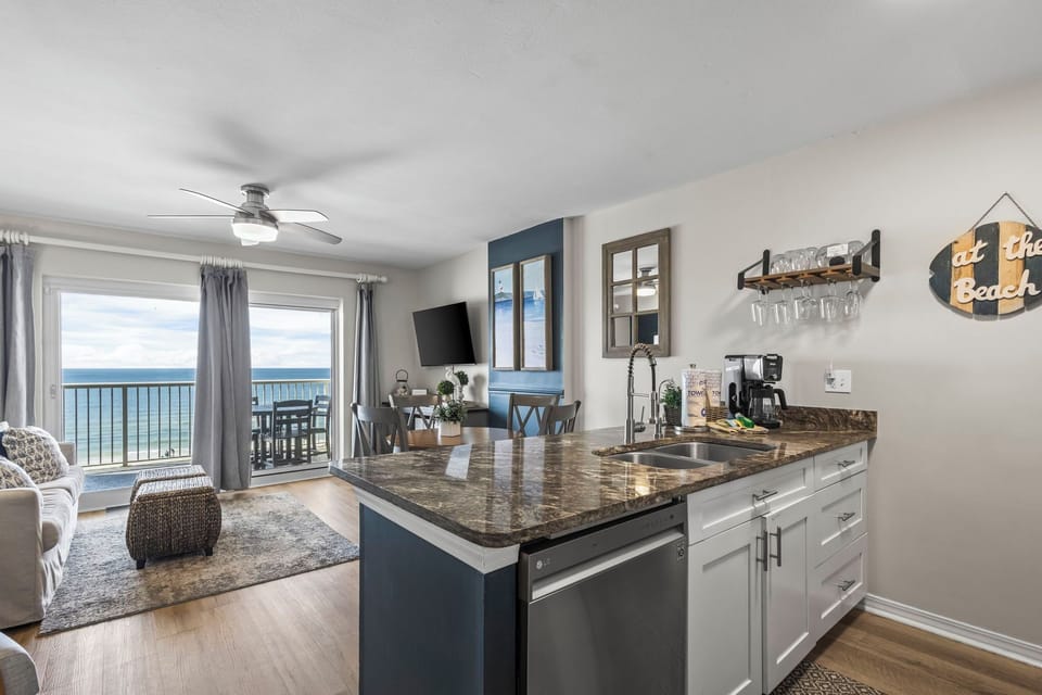 Royal Palms 606 - Kitchen into living area w/ Gulf views