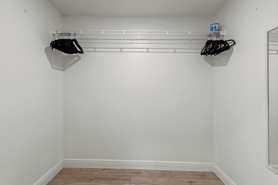 Primary closet with plenty of storage