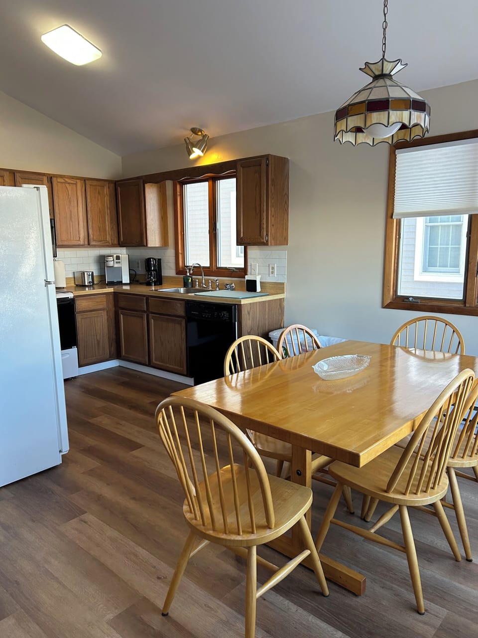 Full kitchen with dinning room table - stove, microwave, dishwasher, fridge