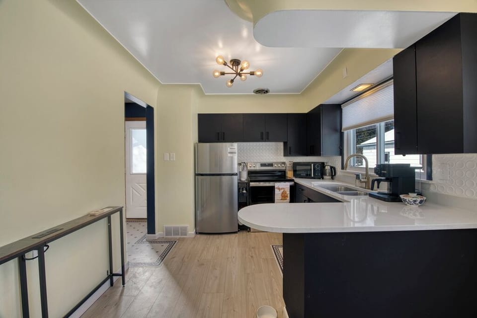 Kitchen with charging port