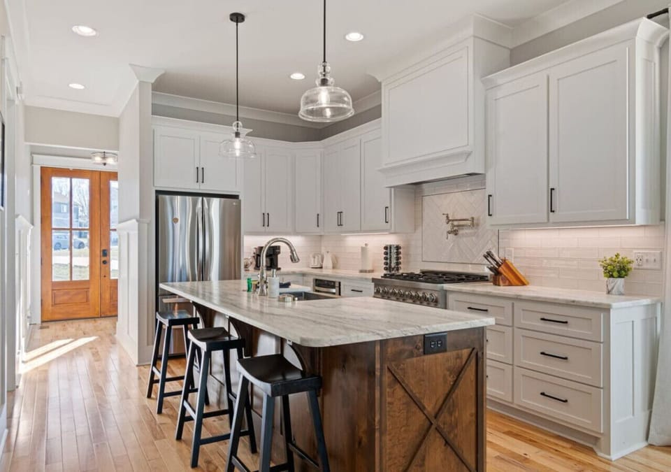 Enjoy a homemade meal from this stunning kitchen